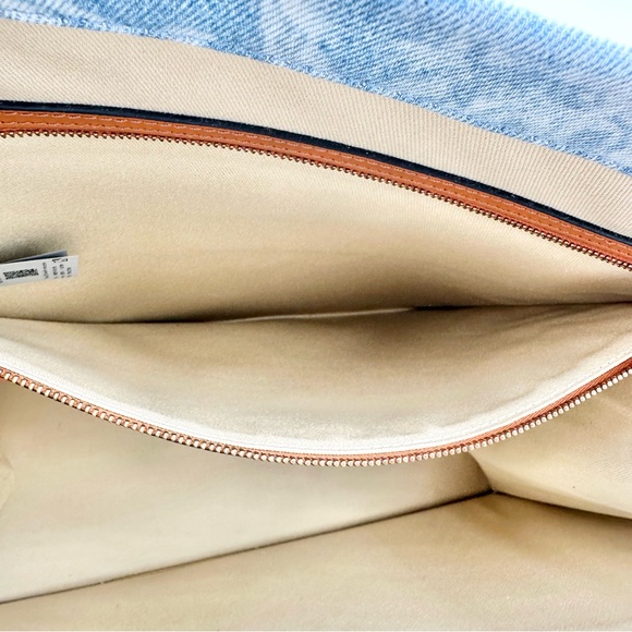 NEW Versace Denim Tote with logo print bag - Picture 11 of 13